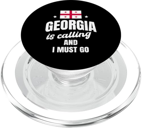 Lustiger Georgia-Liebhaber Spruch mit georgischer Flagge PopSockets PopGrip für MagSafe von Georgia Flag Designs Proud Georgian Heritage