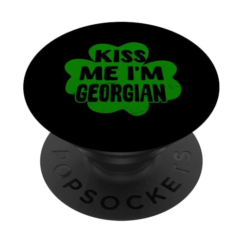 Lustiges Georgia St. Patrick's Day Kostüm Kiss Me I'm Georgian PopSockets Klebender PopGrip Lustiges Georgia St. Patrick's Day Kostüm Kiss Me I'm Georgian PopSockets Klebender PopGrip von Georgia Flag Designs Proud Georgian Heritage