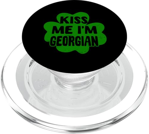 Lustiges Georgia St. Patrick's Day Kostüm Kiss Me I'm Georgian PopSockets PopGrip für MagSafe Lustiges Georgia St. Patrick's Day Kostüm Kiss Me I'm Georgian PopSockets PopGrip für MagSafe von Georgia Flag Designs Proud Georgian Heritage