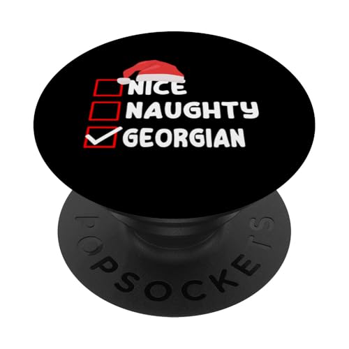 Lustiges georgisches Weihnachts-Kostüm für Weihnachten PopSockets Klebender PopGrip von Georgia Flag Designs Proud Georgian Heritage