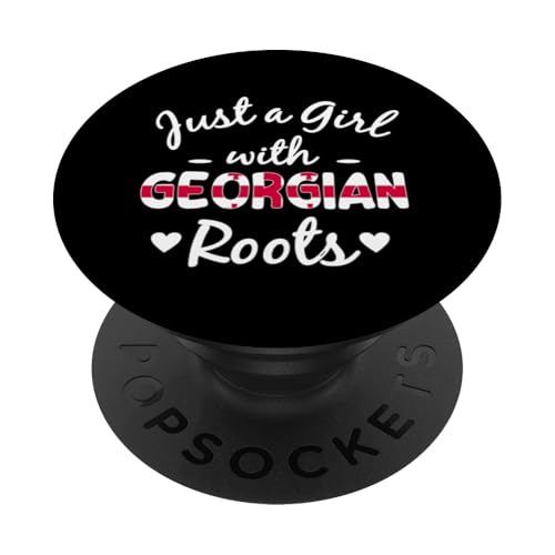Nur ein Mädchen mit georgischen Wurzeln, Frau aus Georgia PopSockets Klebender PopGrip von Georgia Flag Designs Proud Georgian Heritage