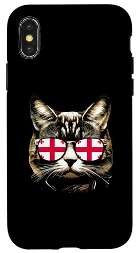 Sonnenbrille Georgia Katze mit georgischer Flagge Hülle für iPhone X/XS Sonnenbrille Georgia Katze mit georgischer Flagge Hülle für iPhone X/XS von Georgia Flag Designs Proud Georgian Heritage