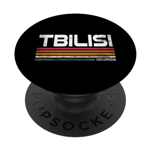 Tiflis, Georgien, Retro-Design, georgische Hauptstadt PopSockets Klebender PopGrip Tiflis, Georgien, Retro-Design, georgische Hauptstadt PopSockets Klebender PopGrip von Georgia Flag Designs Proud Georgian Heritage