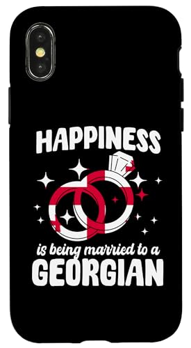 Tolle georgische Hochzeitskleidung, georgische Ehefrau, Ehemann Hülle für iPhone X/XS von Georgia Flag Designs Proud Georgian Heritage