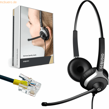 Gequdio Headset 2-Ohr kompatibel für Mitel/Aastra/Poly/Gigaset Telefon von Gequdio