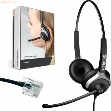 Gequdio Headset 2-Ohr kompatibel für Unify/Siemens Telefone inklusive von Gequdio