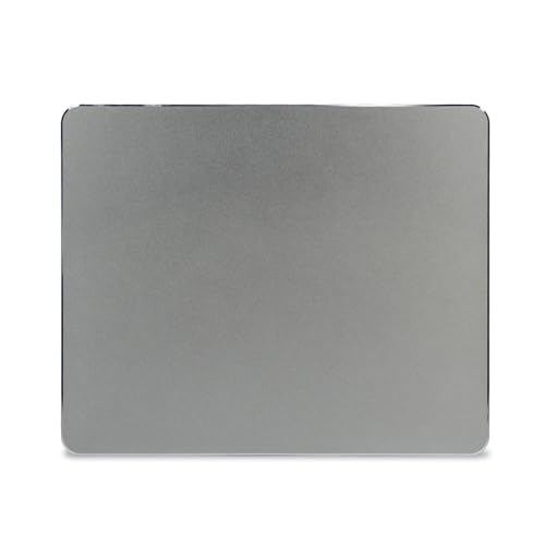 JUNCHENGBAO Metall-Aluminium-Mauspad, hart, glatt, dünn, doppelseitig, wasserdicht, Gamer-Computer-Mauspad for Büro und Zuhause(Grey,300x240mm) von JUNCHENGBAO