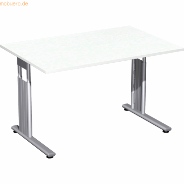 Geramöbel Schreibtisch Flex S-617102-WS 120x80x68-82cm weiß/silber Geramöbel Schreibtisch Flex S-617102-WS 120x80x68-82cm weiß/silber von Geramöbel