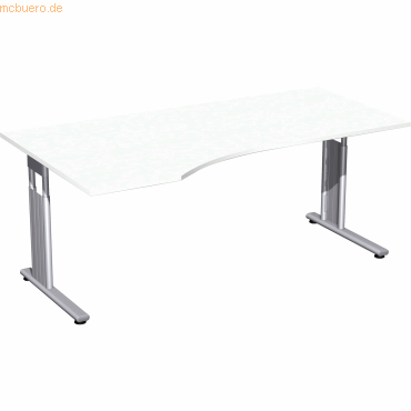 Geramöbel Schreibtisch Flex links S-617306-WS C-Fuß weiß/silber Geramöbel Schreibtisch Flex links S-617306-WS C-Fuß weiß/silber von Geramöbel