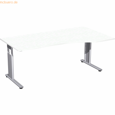 Geramöbel Schreibtisch Flex rechts S-617305-WS C-Fuß weiß/silber Geramöbel Schreibtisch Flex rechts S-617305-WS C-Fuß weiß/silber von Geramöbel
