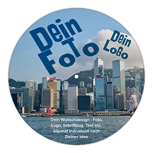 Next Ferry - Slipmat - Personalisierbar mit Wunschtext & Foto - Plattenspieler Matte aus Filz - Slipmats für Dj's - Plattentellerauflage für alle Plattenspieler Turntables - gedruckt in Deutschland von Gerd Koch Konzept & Handels GmbH