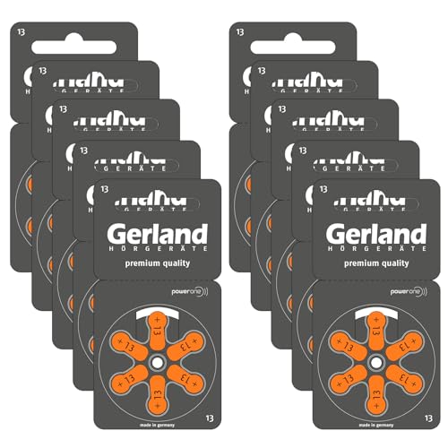 Gerland Hörgerätebatterien Evolution Typ 13 Orange - Zink-Luft Batterien für Hörgeräte - PR48 P13 ZL2-1,45 V - Made in Germany - 60 Stück im Sparpack Gerland Hörgerätebatterien Evolution Typ 13 Orange - Zink-Luft Batterien für Hörgeräte - PR48 P13 ZL2-1,45 V - Made in Germany - 60 Stück im Sparpack von Gerland Hörgeräte