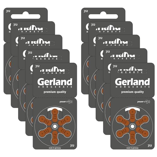 Gerland Hörgerätebatterien Evolution Typ 312 Braun - Zink-Luft Batterien für Hörgeräte - PR41 P312 ZL3-1,45 V - Made in Germany - 60 Stück im Sparpack Gerland Hörgerätebatterien Evolution Typ 312 Braun - Zink-Luft Batterien für Hörgeräte - PR41 P312 ZL3-1,45 V - Made in Germany - 60 Stück im Sparpack von Gerland Hörgeräte