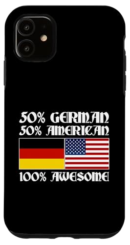Deutsch-Amerikanisch: 50% Deutsch, 50% Amerikaner, 100% genial Hülle für iPhone 11 Deutsch-Amerikanisch: 50% Deutsch, 50% Amerikaner, 100% genial Hülle für iPhone 11 von German-American Designs For Deutschamerikaner