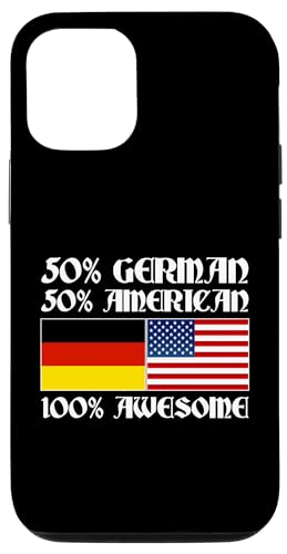 Deutsch-Amerikanisch: 50% Deutsch, 50% Amerikaner, 100% genial Hülle für iPhone 12/12 Pro Deutsch-Amerikanisch: 50% Deutsch, 50% Amerikaner, 100% genial Hülle für iPhone 12/12 Pro von German-American Designs For Deutschamerikaner