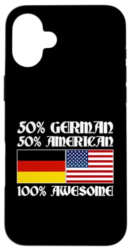 Deutsch-Amerikanisch: 50% Deutsch, 50% Amerikaner, 100% genial Hülle für iPhone 16 Plus Deutsch-Amerikanisch: 50% Deutsch, 50% Amerikaner, 100% genial Hülle für iPhone 16 Plus von German-American Designs For Deutschamerikaner