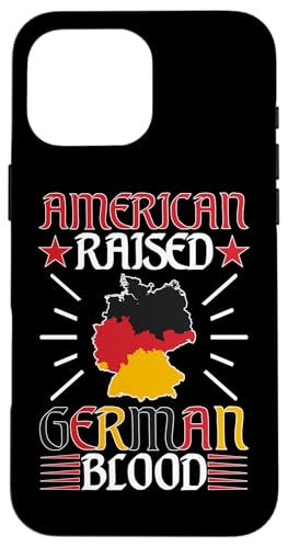 Deutsch-Amerikanisch: American Raised - Deutsches Blut Hülle für iPhone 16 Pro Max von German-American Designs For Deutschamerikaner