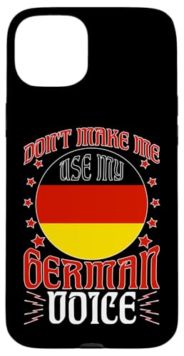 Deutsch-Amerikanisch: Lass mich nicht meine deutsche Stimme benutzen Hülle für iPhone 15 Plus von German-American Designs For Deutschamerikaner