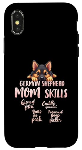 Lustiger deutscher Schäferhund Mama Hund Schäferhund Mama Humor Zitat Hülle für iPhone X/XS von German Shepherd Fun Designs