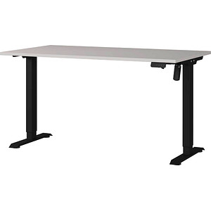 GERMANIA Adrano höhenverstellbarer Schreibtisch kaschmir rechteckig, T-Fuß-Gestell schwarz 140,0 x 80,0 cm GERMANIA Adrano höhenverstellbarer Schreibtisch kaschmir rechteckig, T-Fuß-Gestell schwarz 140,0 x 80,0 cm von Germania