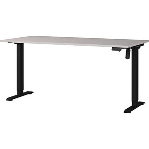 GERMANIA Adrano höhenverstellbarer Schreibtisch kaschmir rechteckig, T-Fuß-Gestell schwarz 160,0 x 80,0 cm GERMANIA Adrano höhenverstellbarer Schreibtisch kaschmir rechteckig, T-Fuß-Gestell schwarz 160,0 x 80,0 cm von Germania