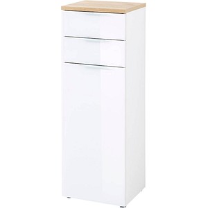 GERMANIA Badschrank PESCARA weiß, navarra-eiche 39,0 x 34,0 x 112,0 cm von Germania