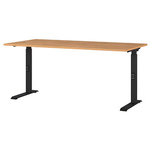 GERMANIA DOWNEY höhenverstellbarer Schreibtisch grandson-eiche rechteckig, C-Fuß-Gestell schwarz 160,0 x 80,0 cm GERMANIA DOWNEY höhenverstellbarer Schreibtisch grandson-eiche rechteckig, C-Fuß-Gestell schwarz 160,0 x 80,0 cm von Germania