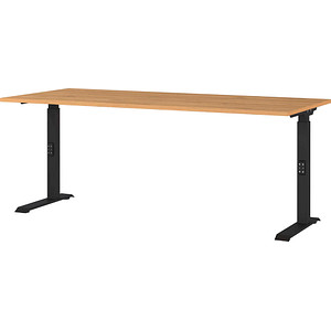 GERMANIA DOWNEY höhenverstellbarer Schreibtisch grandson-eiche rechteckig, C-Fuß-Gestell schwarz 180,0 x 80,0 cm GERMANIA DOWNEY höhenverstellbarer Schreibtisch grandson-eiche rechteckig, C-Fuß-Gestell schwarz 180,0 x 80,0 cm von Germania