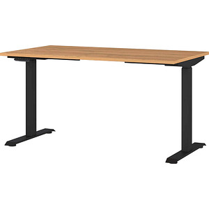 GERMANIA JET höhenverstellbarer Schreibtisch grandson-eiche rechteckig, T-Fuß-Gestell schwarz 140,0 x 80,0 cm GERMANIA JET höhenverstellbarer Schreibtisch grandson-eiche rechteckig, T-Fuß-Gestell schwarz 140,0 x 80,0 cm von Germania