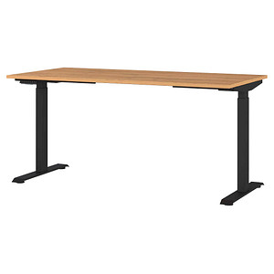 GERMANIA JET höhenverstellbarer Schreibtisch grandson-eiche rechteckig, T-Fuß-Gestell schwarz 160,0 x 80,0 cm GERMANIA JET höhenverstellbarer Schreibtisch grandson-eiche rechteckig, T-Fuß-Gestell schwarz 160,0 x 80,0 cm von Germania