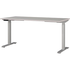 GERMANIA JET höhenverstellbarer Schreibtisch kaschmir rechteckig, T-Fuß-Gestell silber 160,0 x 80,0 cm GERMANIA JET höhenverstellbarer Schreibtisch kaschmir rechteckig, T-Fuß-Gestell silber 160,0 x 80,0 cm von Germania