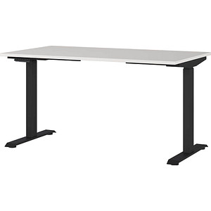 GERMANIA JET höhenverstellbarer Schreibtisch lichtgrau rechteckig, T-Fuß-Gestell schwarz 140,0 x 80,0 cm GERMANIA JET höhenverstellbarer Schreibtisch lichtgrau rechteckig, T-Fuß-Gestell schwarz 140,0 x 80,0 cm von Germania
