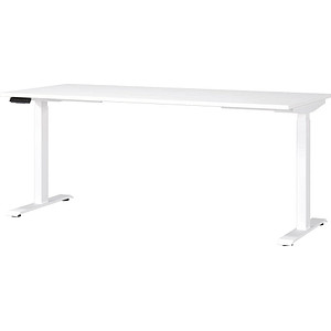GERMANIA JET höhenverstellbarer Schreibtisch weiß rechteckig, T-Fuß-Gestell weiß 180,0 x 80,0 cm GERMANIA JET höhenverstellbarer Schreibtisch weiß rechteckig, T-Fuß-Gestell weiß 180,0 x 80,0 cm von Germania