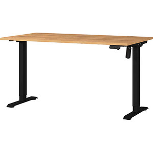 GERMANIA Profi 3.0 höhenverstellbarer Schreibtisch grandson-eiche rechteckig, T-Fuß-Gestell schwarz 140,0 x 80,0 cm GERMANIA Profi 3.0 höhenverstellbarer Schreibtisch grandson-eiche rechteckig, T-Fuß-Gestell schwarz 140,0 x 80,0 cm von Germania