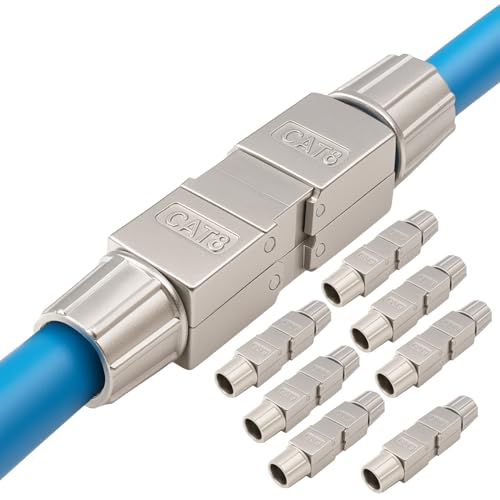 Germany B.e.s.t 8x CAT.8 Netzwerkverbinder werkzeuglos STP Kupplung feldkonfektionierbar kompatibel mit CAT7,CAT6 Germany B.e.s.t 8x CAT.8 Netzwerkverbinder werkzeuglos STP Kupplung feldkonfektionierbar kompatibel mit CAT7,CAT6 von Germany B.e.s.t