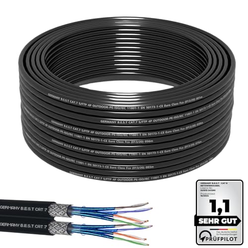 Germany B.e.s.t CAT 7 50M Duplex Erdkabel Netzwerkkabel Outdoorkabel LAN Kabel Ethernetkabel S/FTP 10 Gbit/s Kat 7 reines Kupfer PoE+ LSZH Datenkabel Germany B.e.s.t CAT 7 50M Duplex Erdkabel Netzwerkkabel Outdoorkabel LAN Kabel Ethernetkabel S/FTP 10 Gbit/s Kat 7 reines Kupfer PoE+ LSZH Datenkabel von Germany B.e.s.t