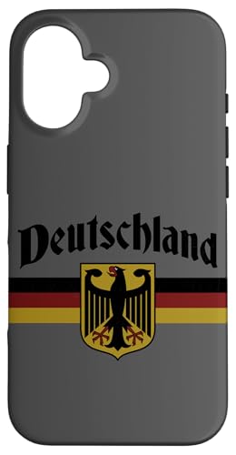 Germany Heritage Gifts Men Women Hülle für iPhone 16 Deutschland Fahne Banner Adler Wappen Oktoberfest Schutzhülle aus Polycarbonat und TPU mit Vintage-Design und deutscher Flagge und Bundesadler Germany Heritage Gifts Men Women Hülle für iPhone 16 Deutschland Fahne Banner Adler Wappen Oktoberfest Schutzhülle aus Polycarbonat und TPU mit Vintage-Design und deutscher Flagge und Bundesadler von Germany Heritage Gifts Men Women