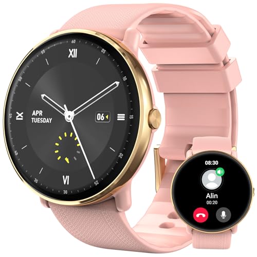 Smartwatch Damen - 1,43" AMOLED-Bildschirm Smart Watch mit Bluetooth-Anruf, IP68 Wasserdicht Fitnessuhr, Herzfrequenzmesser, Schlafmonitor, Schrittzähler, DIY-Zifferblatt, Sportuhr für iOS Android von Gerpeng