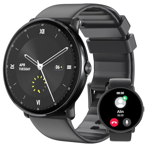 Smartwatch Herren Damen - 1,43" AMOLED-Bildschirm Smart Watch mit Bluetooth-Anruf, IP68 Wasserdicht Sportuhr, Herzfrequenzmesser, Schlafmonitor, Schrittzähler, DIY-Zifferblatt für iOS Android von Gerpeng