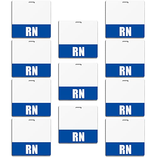 Gersoniel Krankenschwester-Ausweishalter für Ausweise, doppelseitig, vertikal, horizontal, RN-Ausweishalter, transparenter PVC-Ausweishalter mit blauem Hintergrund für Krankenschwestern (Blau, 8,6 x von Gersoniel