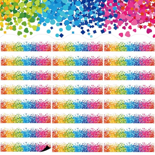 Gersoniel Magnetische Bordüren für Klassenzimmer, Whiteboard, Boho-Konfetti, Pinnwand-Bordüre, 34 x 7,1 cm, Schulanfang, Dekoration für Zuhause, Schule, Büro, einfach zu installieren und Gersoniel Magnetische Bordüren für Klassenzimmer, Whiteboard, Boho-Konfetti, Pinnwand-Bordüre, 34 x 7,1 cm, Schulanfang, Dekoration für Zuhause, Schule, Büro, einfach zu installieren und von Gersoniel