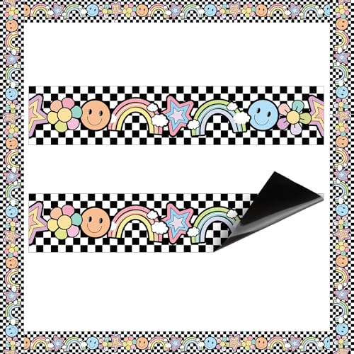 Gersoniel Magnetische Bordüren für Klassenzimmer, Whiteboard, Smiley, Stern, Pinnwand, Bordüre, 34 x 7,1 cm, Schulanfang, Dekoration für Zuhause, Schule, Büro, einfach zu installieren und Gersoniel Magnetische Bordüren für Klassenzimmer, Whiteboard, Smiley, Stern, Pinnwand, Bordüre, 34 x 7,1 cm, Schulanfang, Dekoration für Zuhause, Schule, Büro, einfach zu installieren und von Gersoniel
