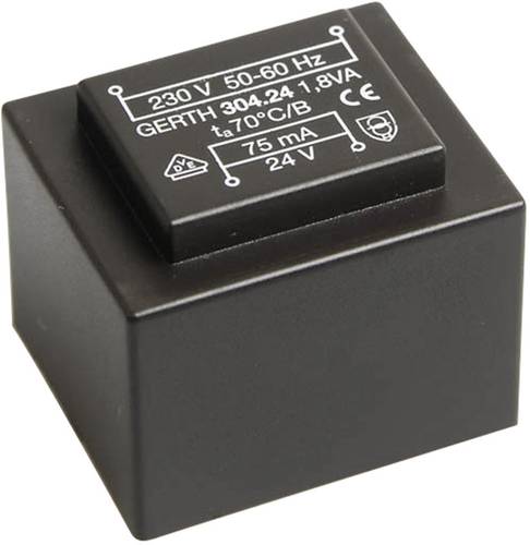 Gerth PT300601 Printtransformator 1 x 230V 1 x 6 V/AC 1.80 VA 300mA Gerth PT300601 Printtransformator 1 x 230V 1 x 6 V/AC 1.80 VA 300mA von Gerth
