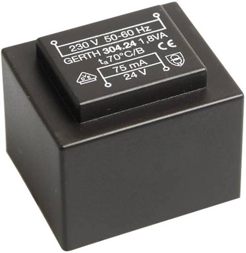 Gerth PT304802 Printtransformator 1 x 230V 2 x 24 V/AC 1.80 VA 37mA Gerth PT304802 Printtransformator 1 x 230V 2 x 24 V/AC 1.80 VA 37mA von Gerth