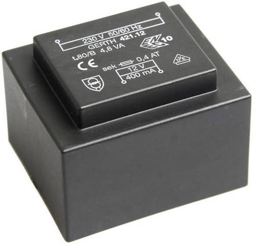 Gerth PT420901 Printtransformator 1 x 230V 1 x 9 V/AC 4.80 VA 533mA Gerth PT420901 Printtransformator 1 x 230V 1 x 9 V/AC 4.80 VA 533mA von Gerth