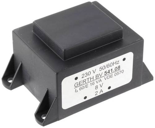 Gerth PTA540801 Printtransformator 1 x 230V 1 x 8 V/AC 16 VA 2000mA Gerth PTA540801 Printtransformator 1 x 230V 1 x 8 V/AC 16 VA 2000mA von Gerth