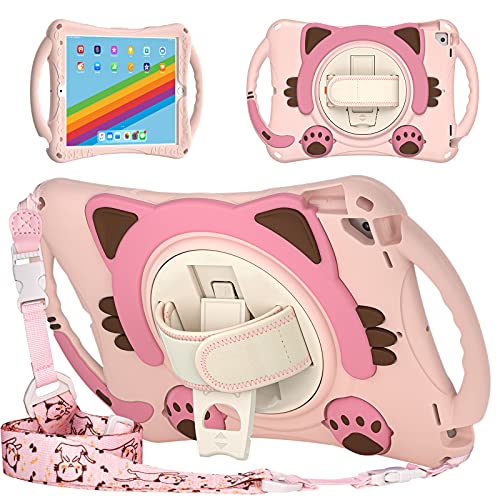 Gerutek Kinder Hülle für iPad 9./8./7. Generation 10,2 Zoll, Stoßfeste Robust Kindertasche mit Tragegriff, Drehständer, Handschlaufe Schultergurt Kinder Schutzhülle für iPad 10.2" 2021/2020/2019,Rosa Gerutek Kinder Hülle für iPad 9./8./7. Generation 10,2 Zoll, Stoßfeste Robust Kindertasche mit Tragegriff, Drehständer, Handschlaufe Schultergurt Kinder Schutzhülle für iPad 10.2" 2021/2020/2019,Rosa von Gerutek