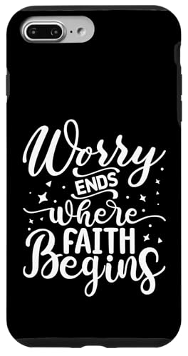 Worry Ends Where Faith Begins Hülle für iPhone 7 Plus/8 Plus Worry Ends Where Faith Begins Hülle für iPhone 7 Plus/8 Plus von Geschenke des christlichen Christentums