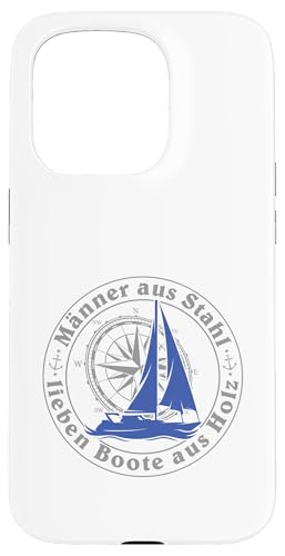 Kapitän Segel Geschenk Männer aus Stahl liebe Boote aus Holz Hülle für iPhone 15 Pro Kapitän Segel Geschenk Männer aus Stahl liebe Boote aus Holz Hülle für iPhone 15 Pro von Geschenke für Segler & Motorbootfahrer Wassersport