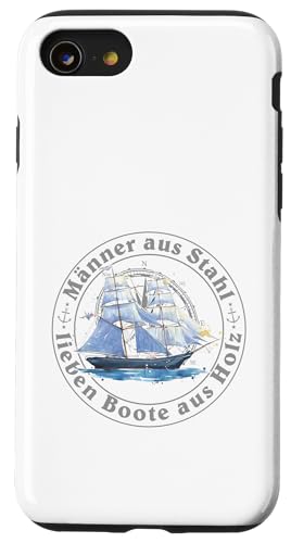 Kapitän Segel Geschenk Männer aus Stahl liebe Boote aus Holz Hülle für iPhone SE (2020) / 7 / 8 von Geschenke für Segler & Motorbootfahrer Wassersport